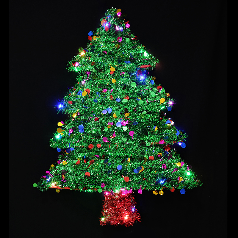 LIGHT UP TINSEL TREE PLAQUE | Starlight Christmas & Party Superstore