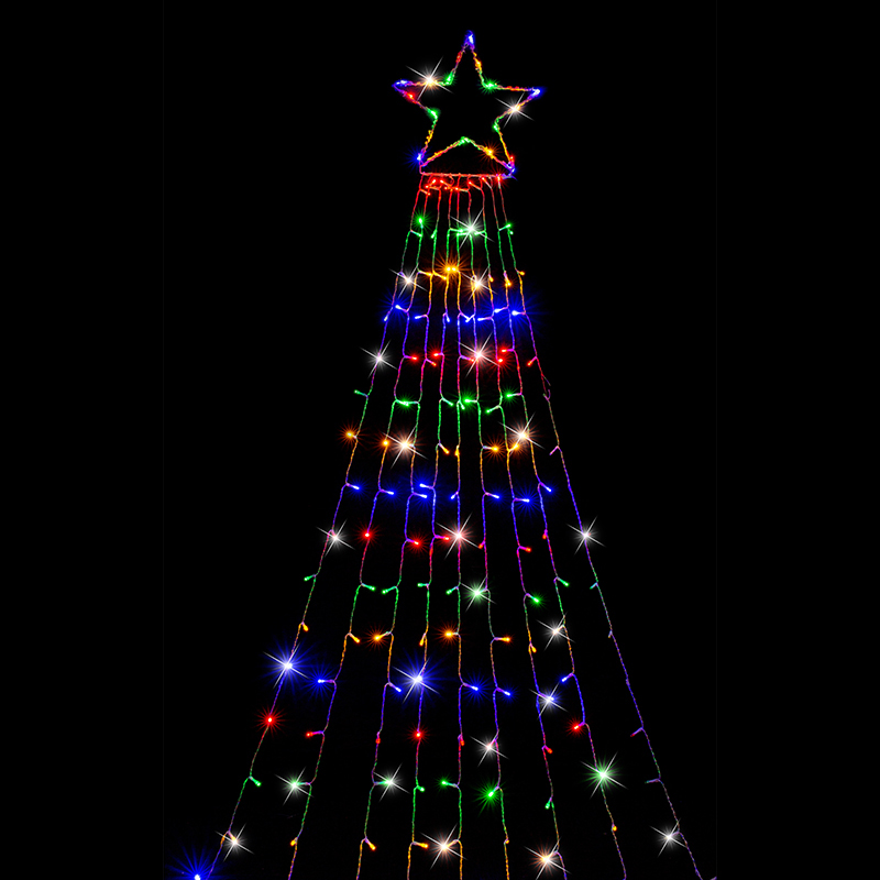 LED GARDEN STAR CASCADE 3.5m MLT | Starlight Christmas & Party Superstore