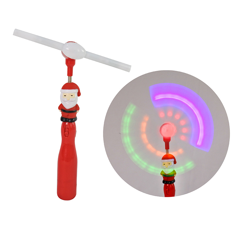 LIGHT UP SANTA WINDMILL WAND | Starlight Christmas & Party Superstore